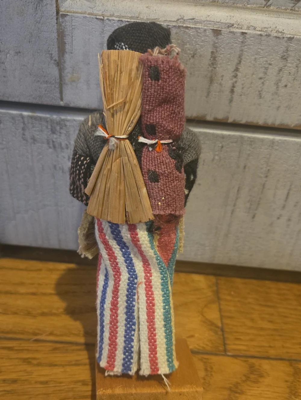 Handmade vintage Guatemalan folk art doll